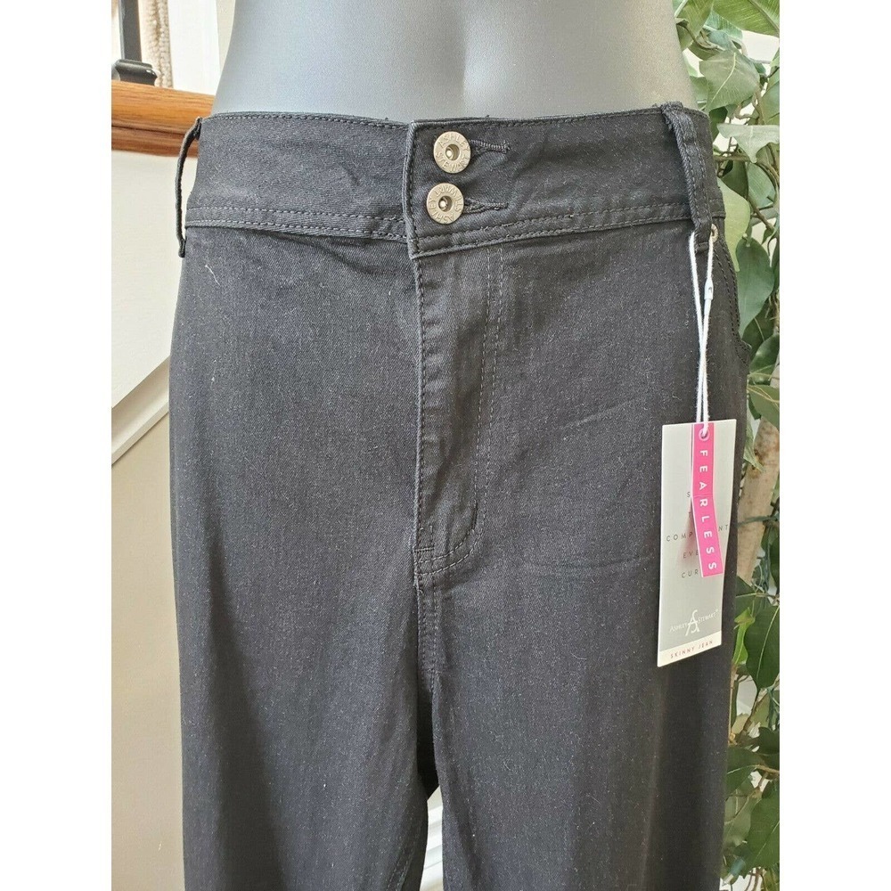 Ashley Stewart Women Black Denim Cotton Skinny Fit High Rise Casual Jeans